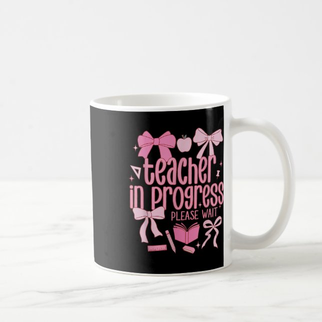 Caneca De Café Mulher Professora Em Formação Coquete Laço Rosa Fu (Direita)