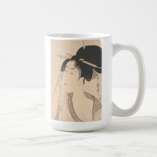 Caneca De Café Mulher que relaxa após seu banho