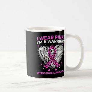 Caneca De Café Mulher rosa Cancer de mama Guerreiro Bonito Cheet