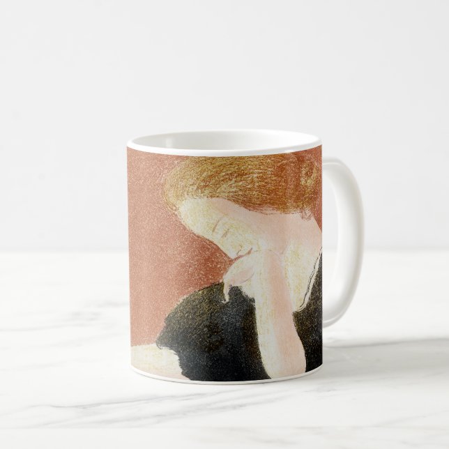 Caneca De Café Mulher segurando um Rosa, Maurice Denis (Frente Esquerda)