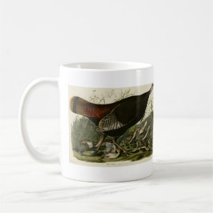 Caneca De Café Mulher Selvagem Turquia das Aves da América de Aud