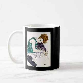 Caneca De Café Mulher sentada com joelhos tortos por Egon Schiele