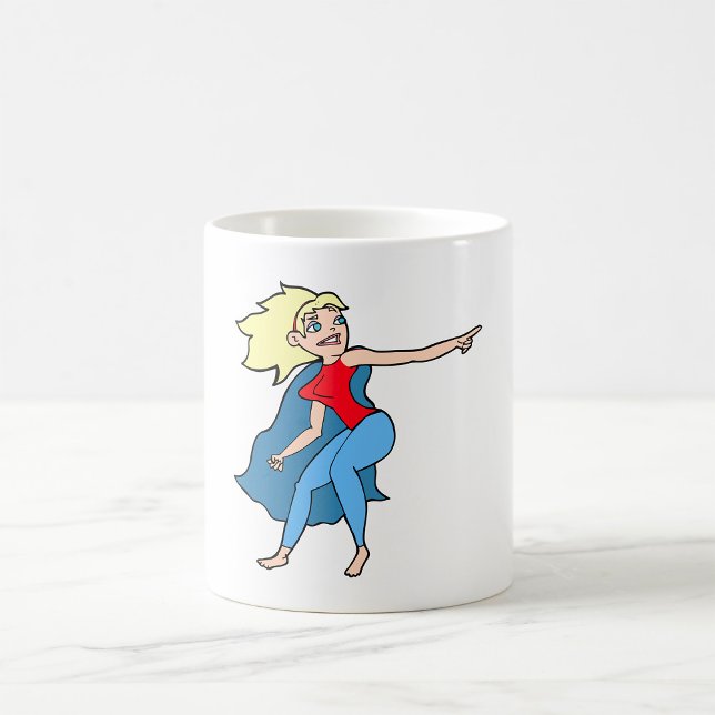 Caneca De Café Mulher Super Herói (Criador carregado)