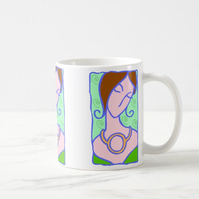 Caneca De Café Mulher Taurus 1920 com símbolo verde (Direita)