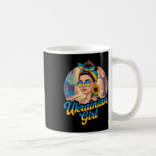 Caneca De Café Mulher Ucrânia Estilo Retro Gráfico Orgulho Cultur