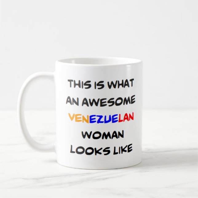 Caneca De Café mulher venezuelana, incrível Mug (Esquerda)
