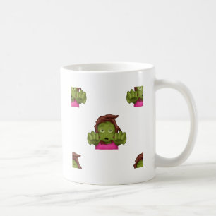 Caneca De Café mulher zombie emoji