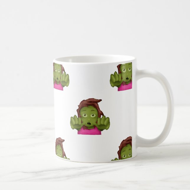 Caneca De Café mulher zombie emoji (Direita)