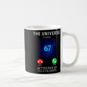 Caneca De Café Mulheres 67 Meme O Universo Está Chamando V-neck