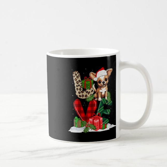 Caneca De Café Mulheres Adoram Cachorro Chihuahua Xadrez Buffalo (Direita)