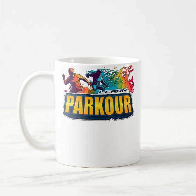 Caneca De Café Mulheres Aprendem Parkour Freerunning Esporte Extr (Esquerda)