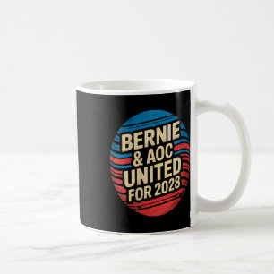 Caneca De Café Mulheres Bernie Sanders E Aoc 2028 Para O Presiden
