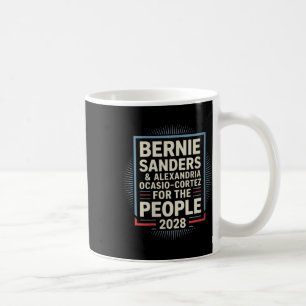 Caneca De Café Mulheres Bernie Sanders E Aoc 2028 Para O Presiden