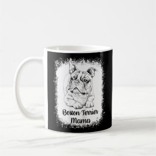 Caneca De Café Mulheres Boston Terrier Mama Sangrando Cachorro Bo