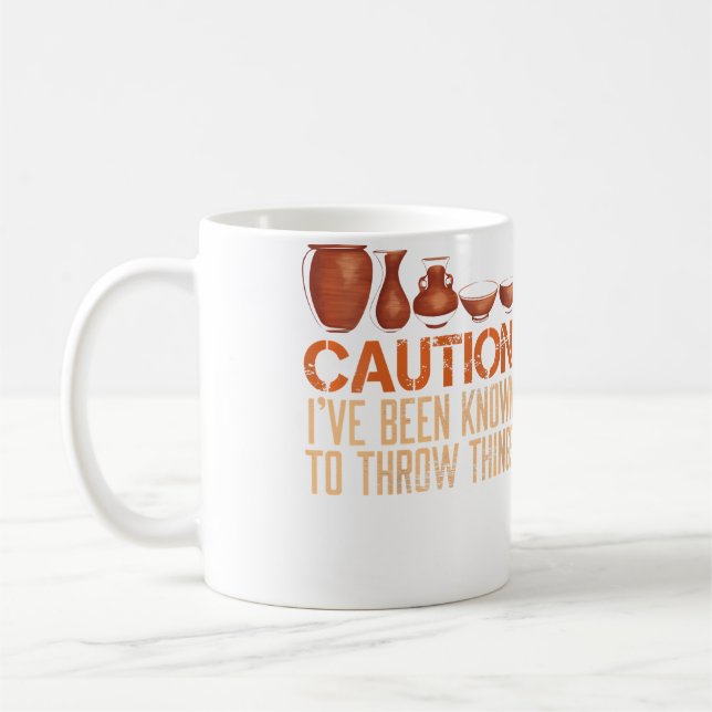 Caneca De Café Mulheres Cautela É Conhecido Por Jogar Coisas Olar (Esquerda)