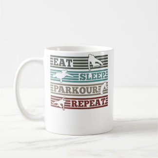 Caneca De Café Mulheres Comer Dormir Parkour Repetir Corredora Pa