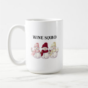 Caneca De Café Mulheres de Bonecos de Neve Segurando Taças de Vin