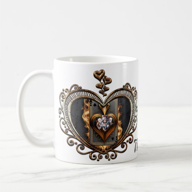 Caneca De Café Mulheres de coração em chamas. (Esquerda)