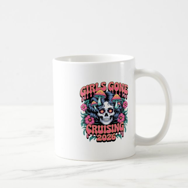 Caneca De Café Mulheres de Crusing Garotas Caveira Esqueleto 2026 (Direita)