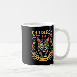 Caneca De Café Mulheres De Gato Sem Filhos Contra O Fascismo