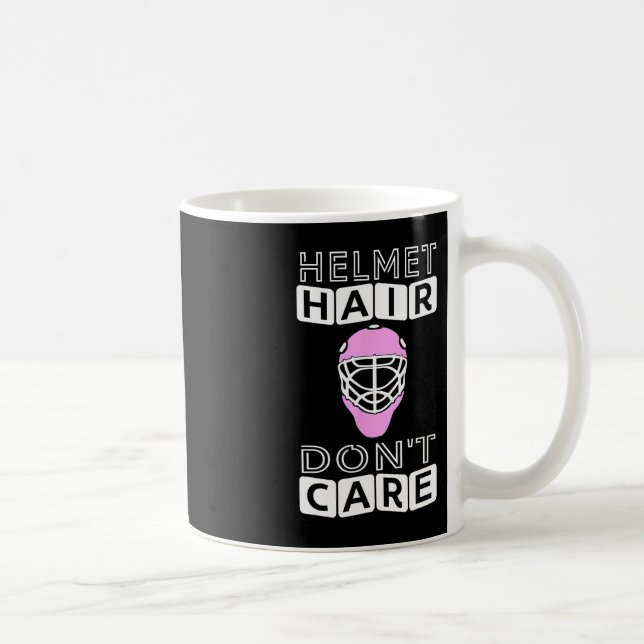 Caneca De Café Mulheres de Hockey Divertidas Helmet Rosa Goalie M (Direita)
