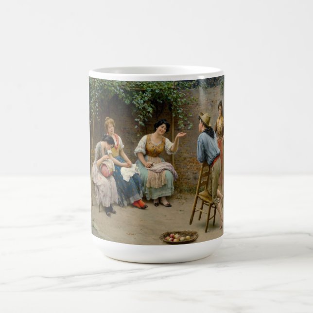 Caneca De Café Mulheres do Seamstress e um Menino com um Bate-pap (Centro)