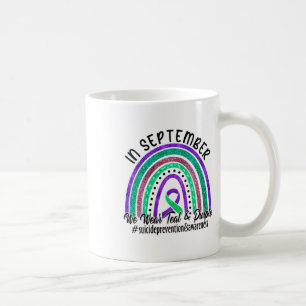 Caneca De Café Mulheres Em Setembro Vestem Suicídio Roxo E Teal