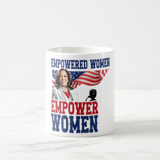 Caneca De Café Mulheres empoderadas empoderam Mulheres Kamala Har (Centro)