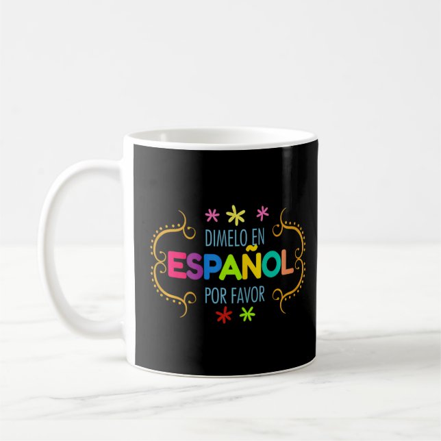 Caneca De Café Mulheres En Espanol Por Favor Do Teac Bilíngue Esp (Esquerda)