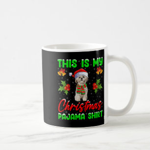 Caneca De Café Mulheres Este É Meu Natal Pijamas Engraçado Shih T