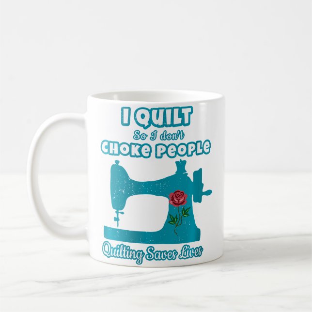Caneca De Café Mulheres Eu Colchoo Para Não Estrangular Pessoas Q (Esquerda)