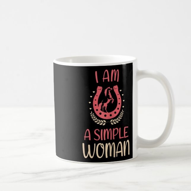 Caneca De Café Mulheres Eu Sou Uma Mulher Simples Adora Horseck A (Direita)