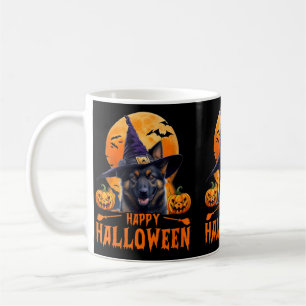 Caneca De Café Mulheres Feliz Dia das Bruxas Cachorro 1