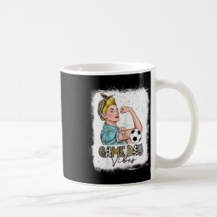 Caneca De Café Mulheres Futebol Dia de Jogo Vibes Mãe de Futebol