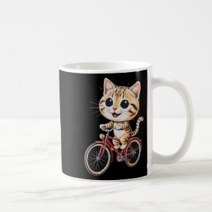 Caneca De Café Mulheres Gato Fofo Andando de Bicicleta Kawaii Car