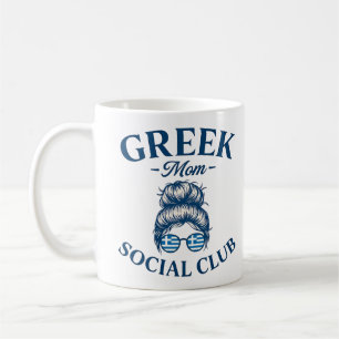 Caneca De Café Mulheres Gregas Mãe Clube Social Trendy Mãe Grega