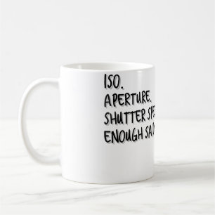 Caneca De Café Mulheres Iso Abertura Velocidade do Obturador O Su