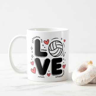 Caneca De Café Mulheres jogadoras de voleibol em Cuta de vôlei