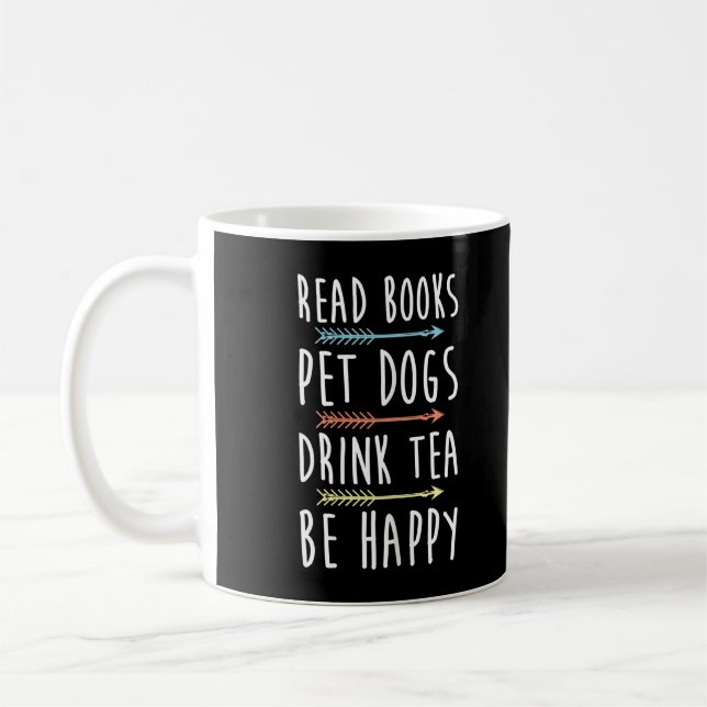 Caneca De Café Mulheres Leem Livros Cachorros De Pet Bebem Chá Se (Esquerda)