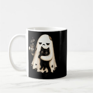 Caneca De Café Mulheres Meh Fantasma Gato Espiritual Gato Preto E