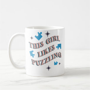 Caneca De Café Mulheres Menina Gosta de Hobby Enigmático Quebra-C