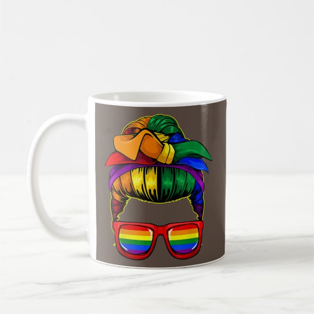 Caneca De Café Mulheres Mensageiras Mãe Gay de Sinalizador LGBT (Esquerda)