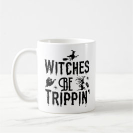 Caneca De Café Mulheres Modernas das Bruxas das Halloween Spooky