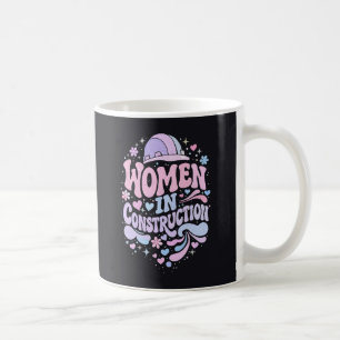 Caneca De Café Mulheres na Construção Retro Empoderamento