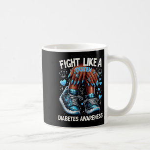 Caneca De Café Mulheres Negras Afro Lutam Como Diabetes Rainhas