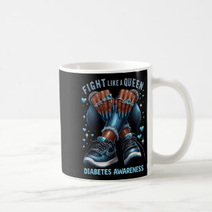 Caneca De Café Mulheres Negras Lutam Como Uma Rainha Diabetes Con