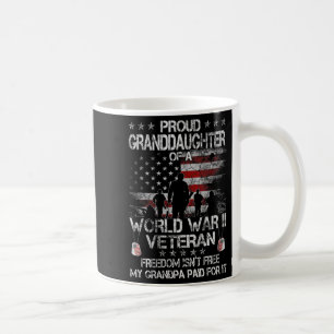 Caneca De Café Mulheres Orgulhosas neta De Um Veterano Wwii UFl
