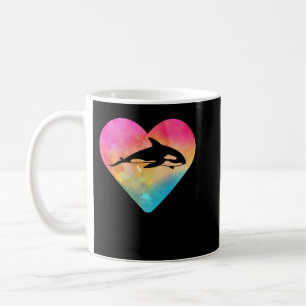 Caneca De Café Mulheres ou Raparigas Orca Whale Tie Dye Watercolo