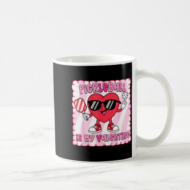 Caneca De Café Mulheres pickleball coração pickleball fofo é (Direita)