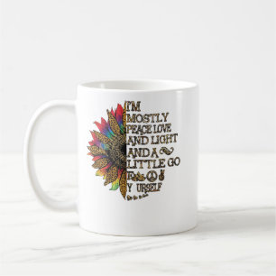 Caneca De Café Mulheres que sou a maior parte da paz amor Luz Iog